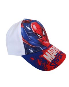 Cappellino con visiera Spiderman Bianco