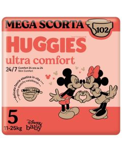 Huggies Ultra Comfort Mega Pack Taglia 5 102 Pannolini Mickey e Minnie