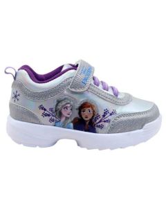 Scarpe Frozen con Luci Sneakers Bambina Silver