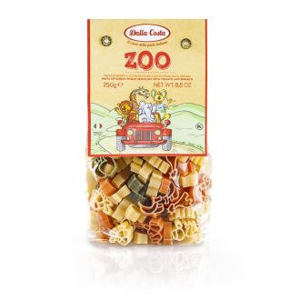 Dalla Costa Pasta Zoo tricolore con pomodoro e spinaci confezione risparmio 12x250 grammi