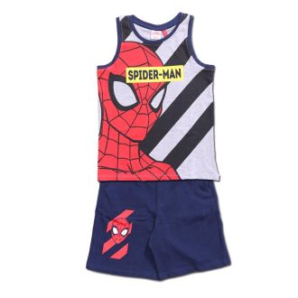 Set canotta e pantaloncino Spiderman Grigio