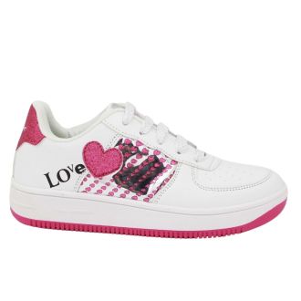 Scarpe Sneakers in ecopelle Cuori Love details
