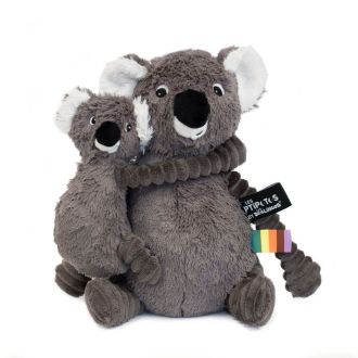 Les Deglingos Peluche Koala Grigio con Cucciolo