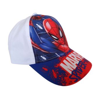 Cappellino con visiera Spiderman Bianco