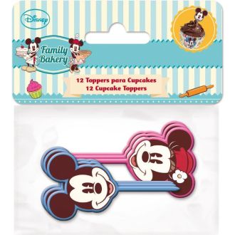 Set 12 Decorazioni Colorate Mickey e Minnie Disney Cake Design