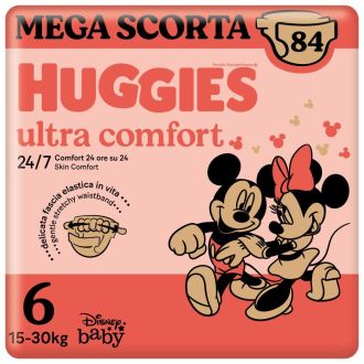 Huggies Ultra Comfort Mega Pack Taglia 6 84 Pannolini Mickey e Minnie