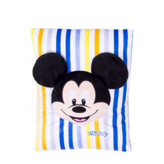 Cuscino con Applicazione Mickey Mouse Giallo e Blu