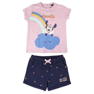 Completo maglietta e pantaloncini Minnie neonata 6-36mesi