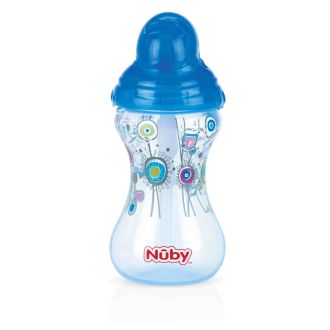 Nuby Tazza Flip-It Con Cannuccia Anti-Goccia Azzurra