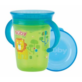 Nuby Tazza con manici 360 Wonder Cup 240ml verde