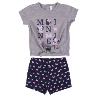Minnie Completo Neonata Maglietta con Nodo e pantaloncino