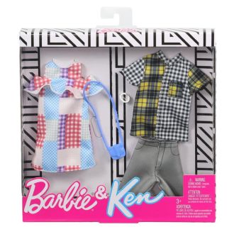 Barbie e Ken Accessori moda con vestitino e camicia