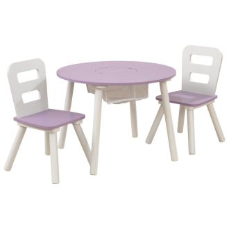 Kidkraft Set tavolo rotondo con sedie Lavanda