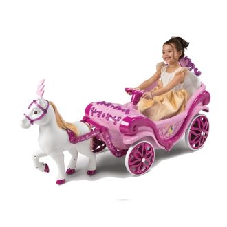 Principesse Disney Carrozza Macchinina Elettrica con cavallo