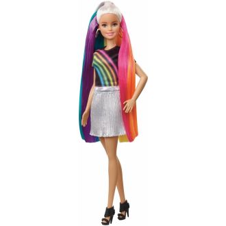 Barbie Capelli Arcobaleno con Accessori