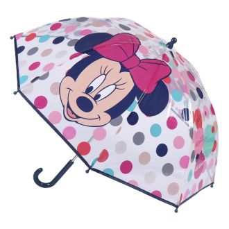 Disney Minnie Ombrello Bambina Pois manuale trasparente