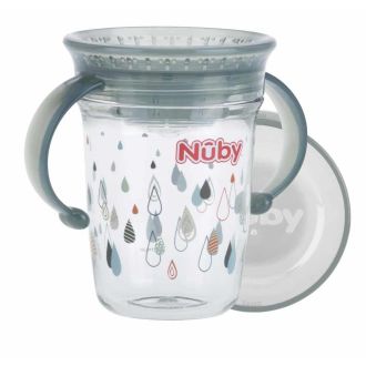 Nuby Tazza in Tritan 360 Wonder Cup con manici Grigio 240ml