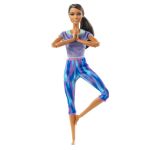 Barbie Bambola Snodata con 22 Articolazioni Flessibili e Coda Castana Riccia