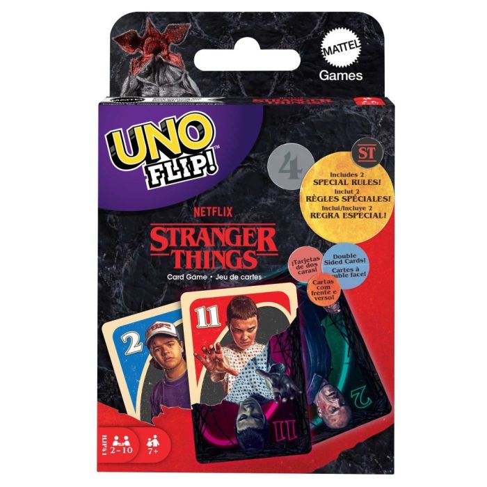 Mattel Games UNO Flip Stranger Things Gioco di Carte per Tutta la Famiglia