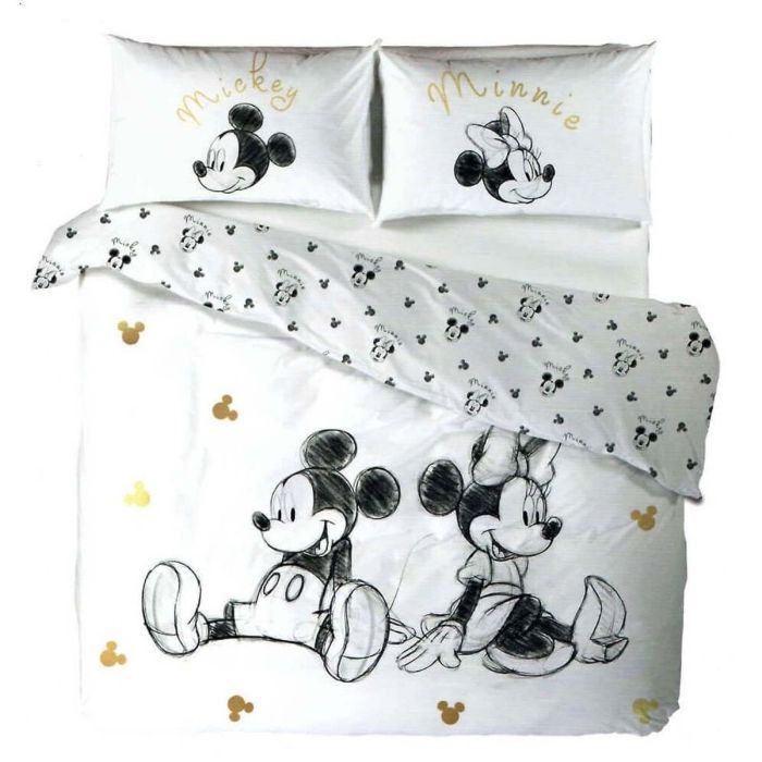 Set letto singolo copripiumino + federa ufficiale Disney Mickey