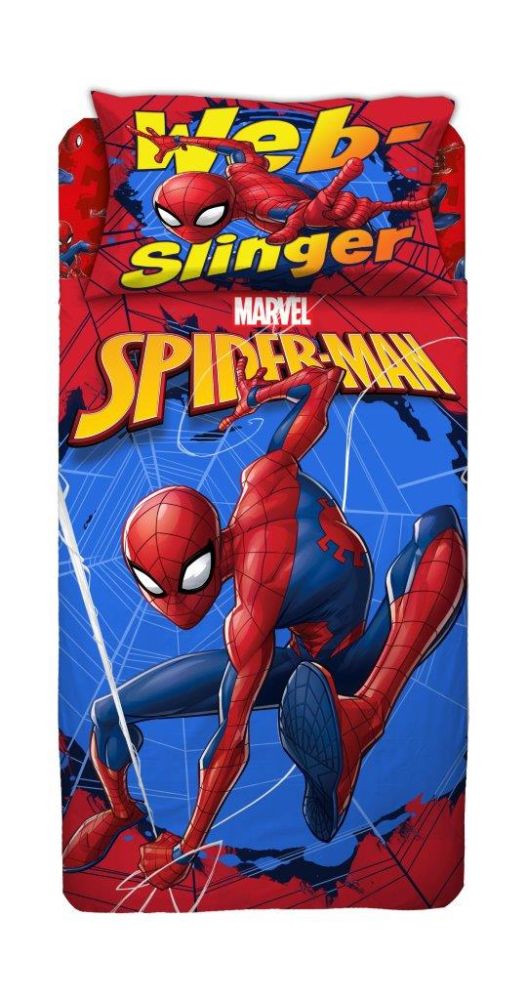 Completo Lenzuola letto singolo Spiderman Web-Singer