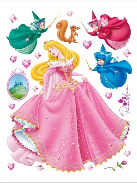 Decorazione Adesiva Principessa Aurora Disney 65x85cm
