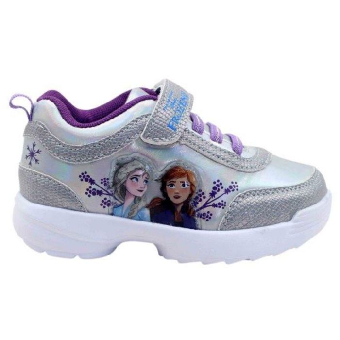 Scarpe Frozen con Luci Sneakers Bambina Silver
