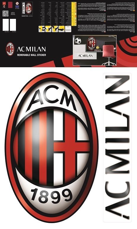 Maxi Decorazione da Muro Ac Milan Logo